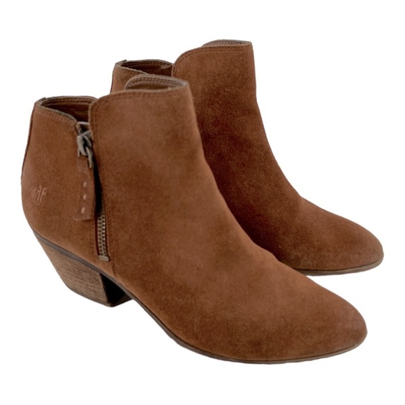 Frye Women's Judy Zip Bootie Ankle Boots Size 6 M 347-0015-COGNAC Suede - Picture 14 of 16
